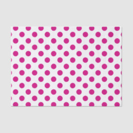 Papel De Seda Puntos de polka de Fuchsia