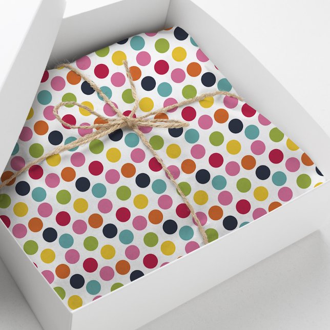 Papel De Seda Puntos de polka del arcoiris (Subido por el creador)