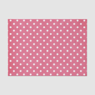 PAPEL DE SEDA PUNTOS DE POLKA EN BLANCO Y ROSA