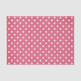 PAPEL DE SEDA PUNTOS DE POLKA EN BLANCO Y ROSA