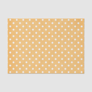 Papel De Seda PUNTOS DE POLKA EN naranja Y BLANCO