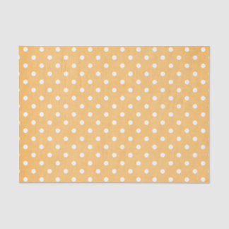 Papel De Seda PUNTOS DE POLKA EN naranja Y BLANCO