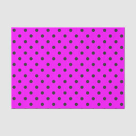 Papel De Seda Puntos de Polka Gris Rosa y Oscuro