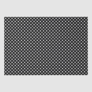Papel De Seda Puntos de polka gris y blanco