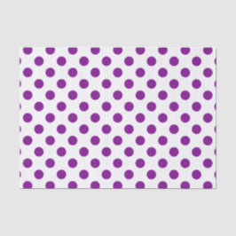 Papel De Seda Puntos de polka morado y blanco
