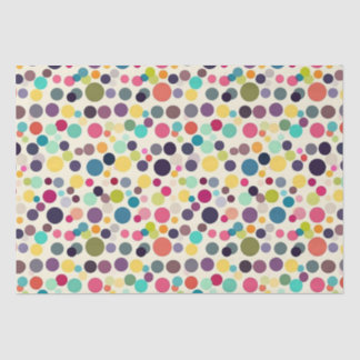 Papel De Seda Puntos de polka multicolores