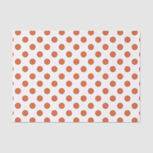 Papel De Seda Puntos de polka naranja quemados