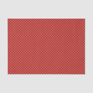 Papel De Seda Puntos de Polka no blancos en rojo