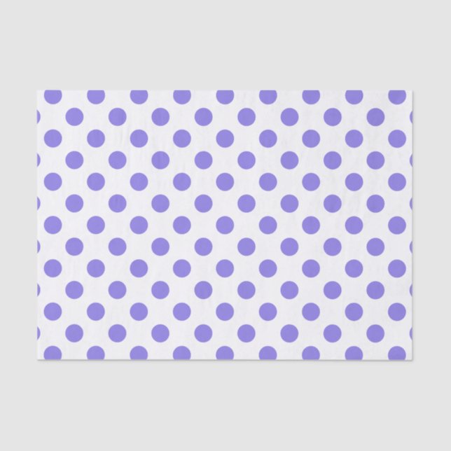 Papel De Seda Puntos de polka periwinkle (Anverso)