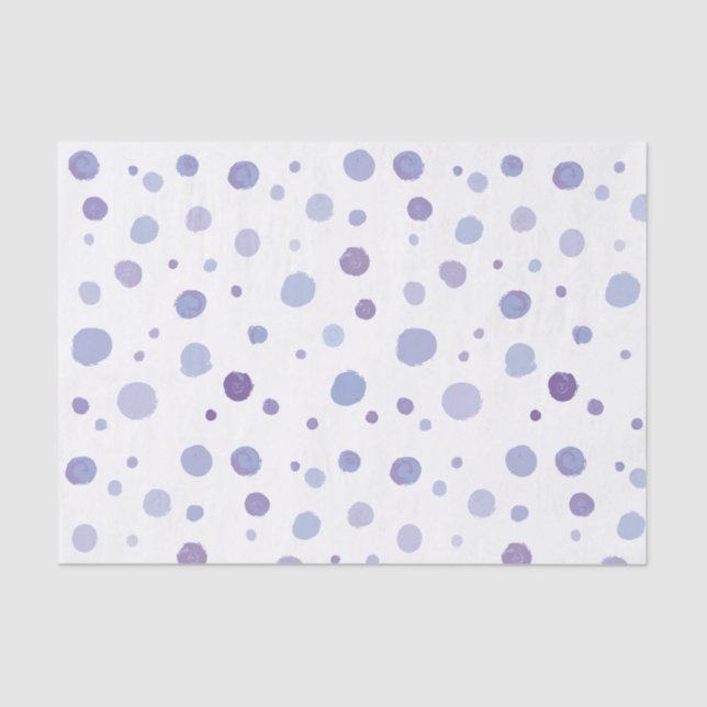 Papel De Seda puntos de polka pintados a mano (Anverso)