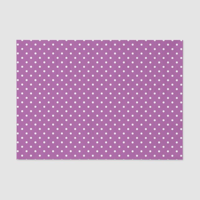 PAPEL DE SEDA PUNTOS DE POLKA PURPLE & WHITE EASTER (Anverso)