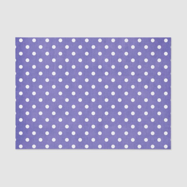 PAPEL DE SEDA PUNTOS DE POLKA PURPLE Y BLANCO (Anverso)