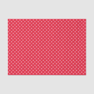 Papel De Seda Puntos de Polka Rojo y Rosa