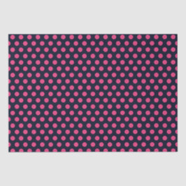 Papel De Seda Puntos de Polka Rosa