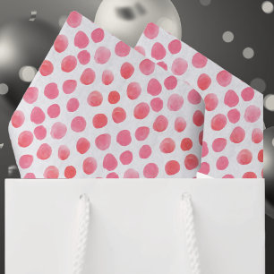 Papel De Seda Puntos de Polka Rosa