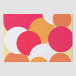 Papel De Seda Puntos de polka rosa, Naranja y amarillo
