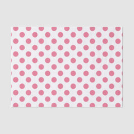 Papel De Seda Puntos de polka rosa y blanco