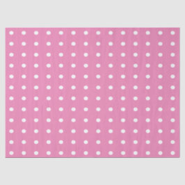 Papel De Seda Puntos de polka rosa y blanco