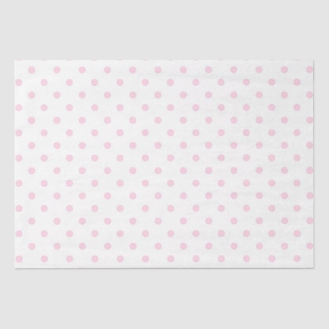 Papel De Seda Puntos de polka rosada/papel de tejidos (Anverso)