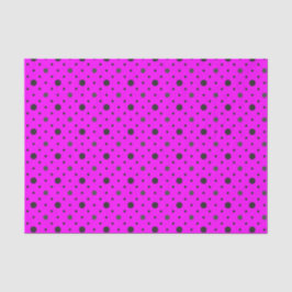 Papel De Seda Puntos de polka rosados y multidimensionales