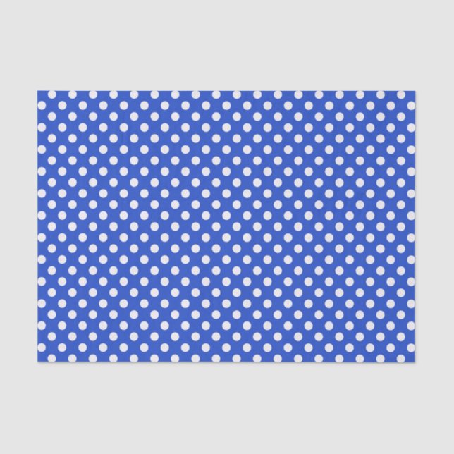 Papel De Seda Puntos de Polka Royal Blue Combination de STaylor (Anverso)