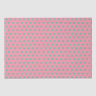 Papel De Seda Puntos de Polka Verde azulada azul rosa pastel