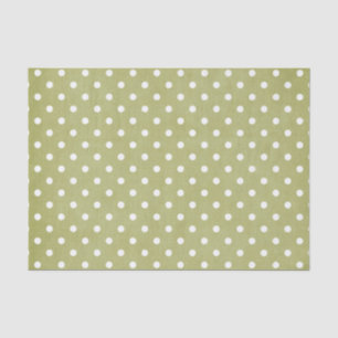 PAPEL DE SEDA PUNTOS DE POLKA VERDE Y BLANCA