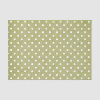 PAPEL DE SEDA PUNTOS DE POLKA VERDE Y BLANCA