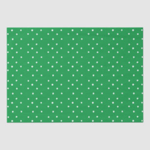 Papel De Seda Puntos De Polka Verde Y Blanco