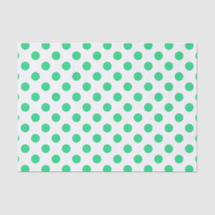 Papel De Seda Puntos de polka verdes y blancos