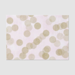 Papel De Seda Puntos de purpurina con brillo rosa y dorado