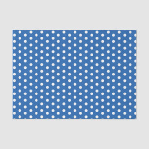 Papel De Seda Puntos del Polka Azul