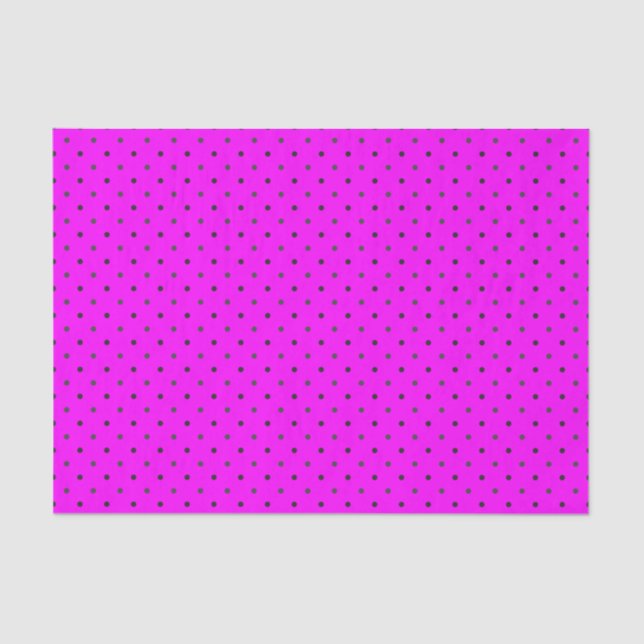 Papel De Seda Puntos Mini Polka Rosa y Múltiples (Anverso)