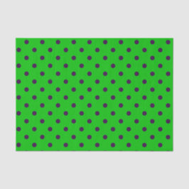 Papel De Seda Puntos Neon Green y Purple Polka