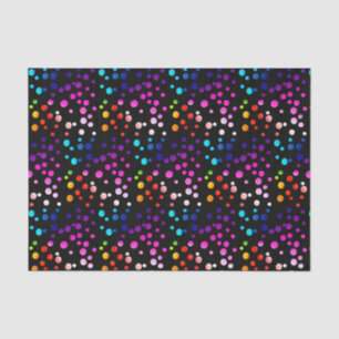 Papel De Seda Puntos Neon Rainbow Polka