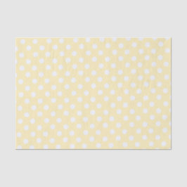 Papel De Seda puntos polka en amarillo mantequilla