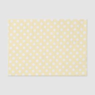Papel De Seda puntos polka en amarillo mantequilla