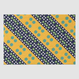 Papel De Seda Puntos retro angulados amarillo y negro