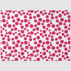Papel De Seda puntos rojos de polka en un fondo blanco