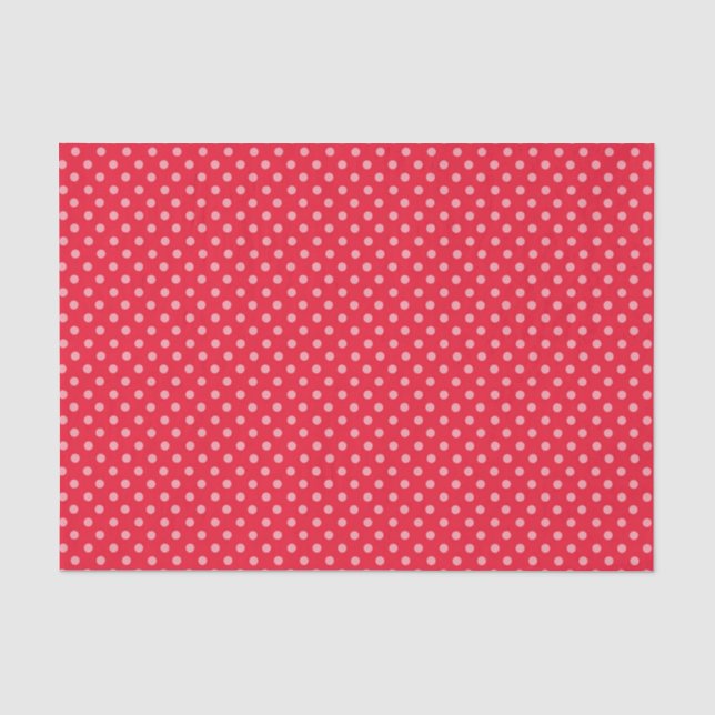 Papel De Seda Puntos rojos y rosados (Anverso)