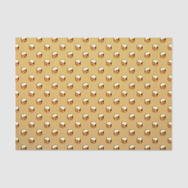 Papel De Seda PURE GOLDEN PEARLS Pattern + tu texto / foto (Anverso)