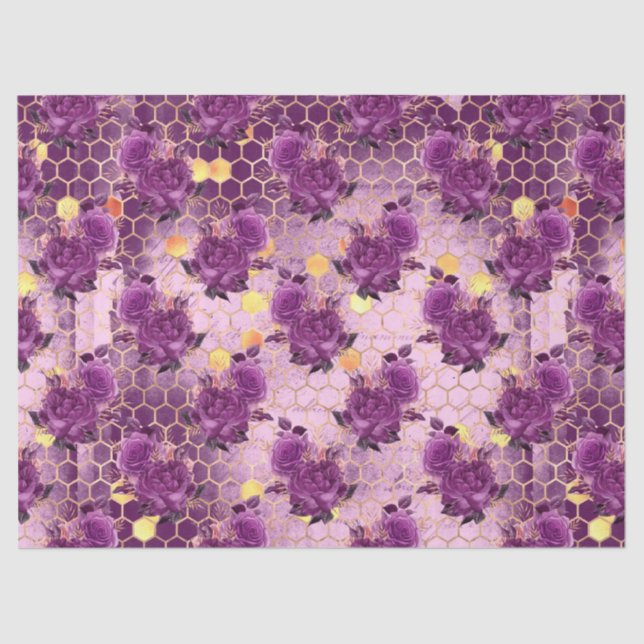 Papel De Seda Purple Bee Series Design 6 (Anverso)
