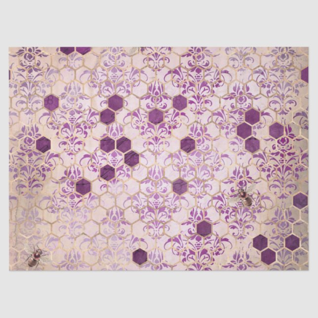 Papel De Seda Purple Bee Series Design 7 (Anverso)