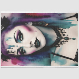 Papel De Seda Purple Blue Beautiful Gótico Performer Decoupage