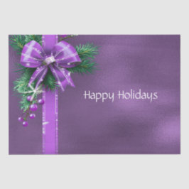 Papel De Seda Purple Bow Holiday