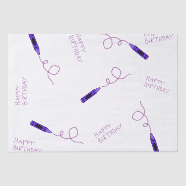 Papel De Seda Purple Crayon (Anverso)