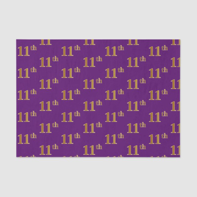 Papel De Seda Purple, Faux Gold 11º (Undécimo) Evento (Anverso)
