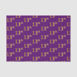 Papel De Seda Purple, Faux Gold 13th (XIII) Event