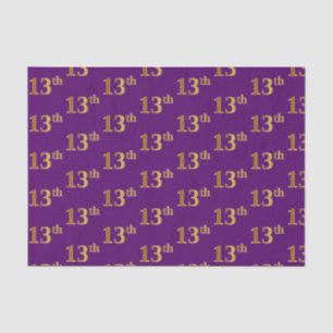 Papel De Seda Purple, Faux Gold 13th (XIII) Event