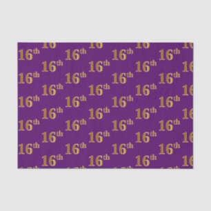 Papel De Seda Purple, Faux Gold 16º (16º) Evento